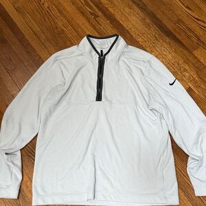 Nike Men's Light Gray Quarter-Zip Jacket